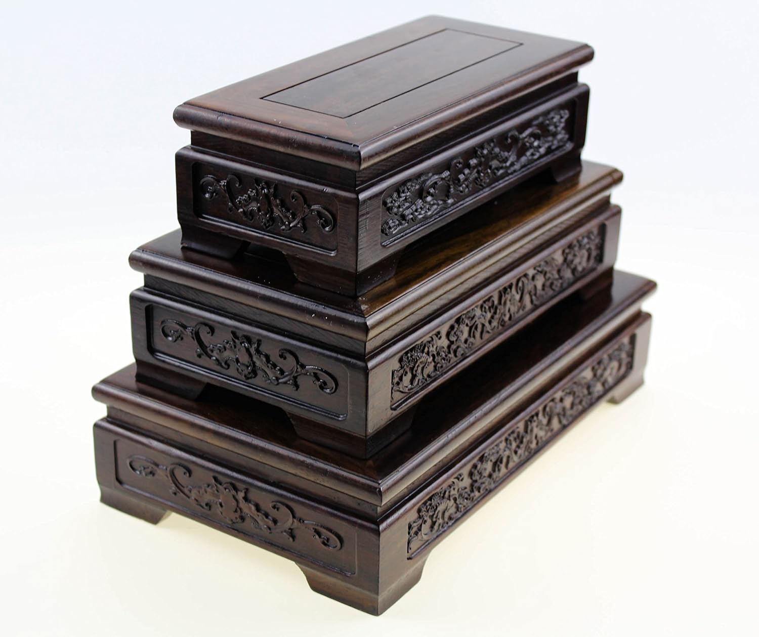 Chinese Rosewood Solid Mahagony Display Stand Pedestal