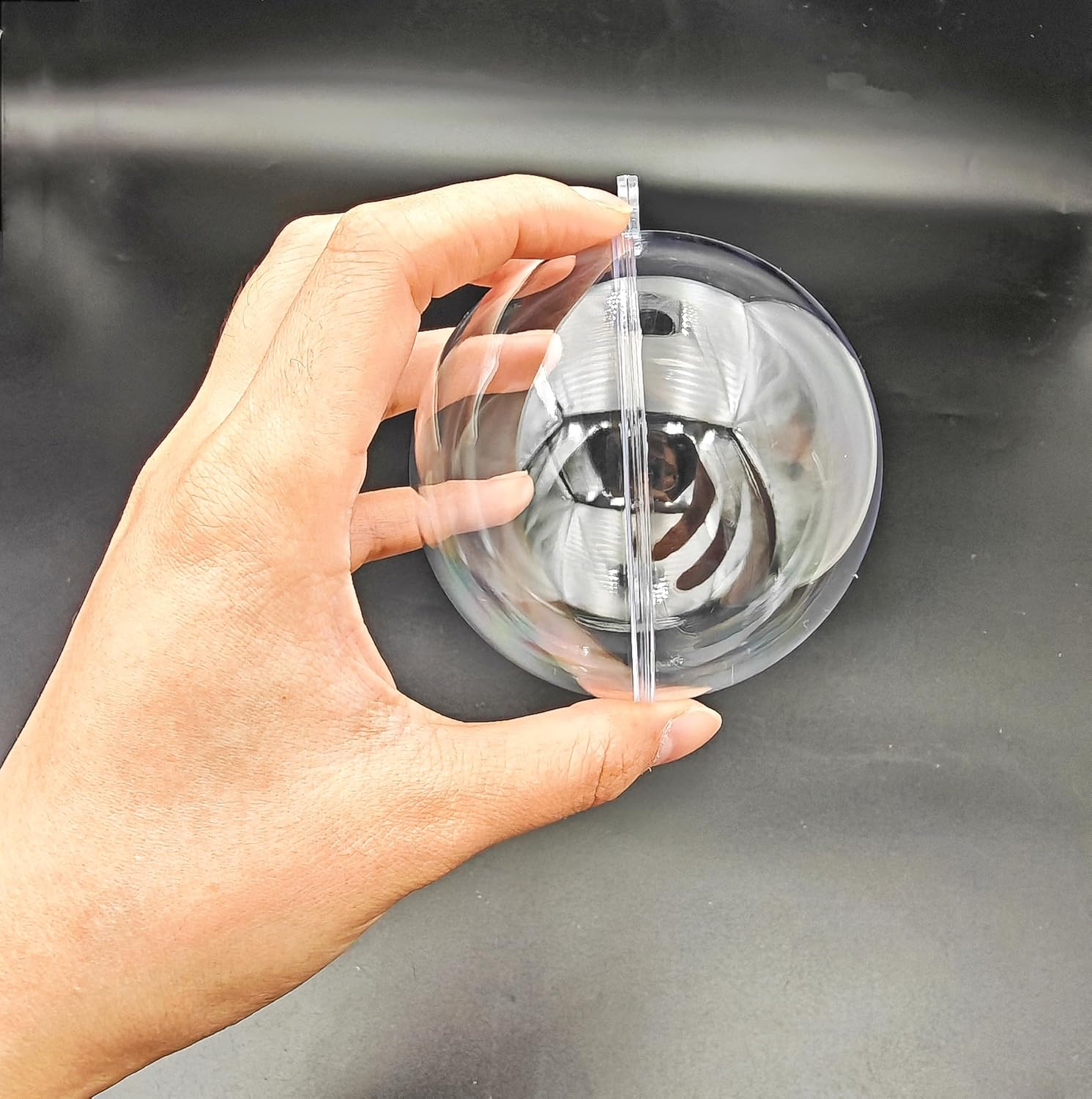 YOZIEMQ Acrylic Hollow Ball Set 8cm 10PCS Clear Ornaments for Christmas Wedding Party Decor