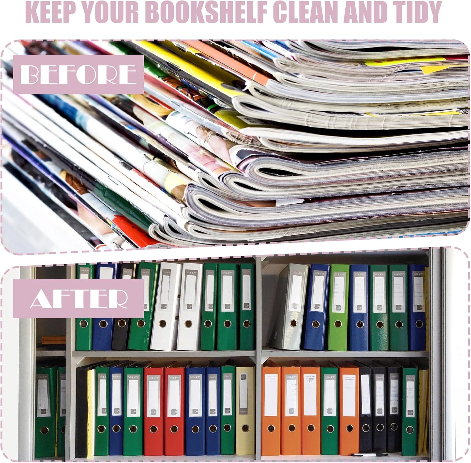 100 Pcs 3 Hole Magazine Holders for Binders