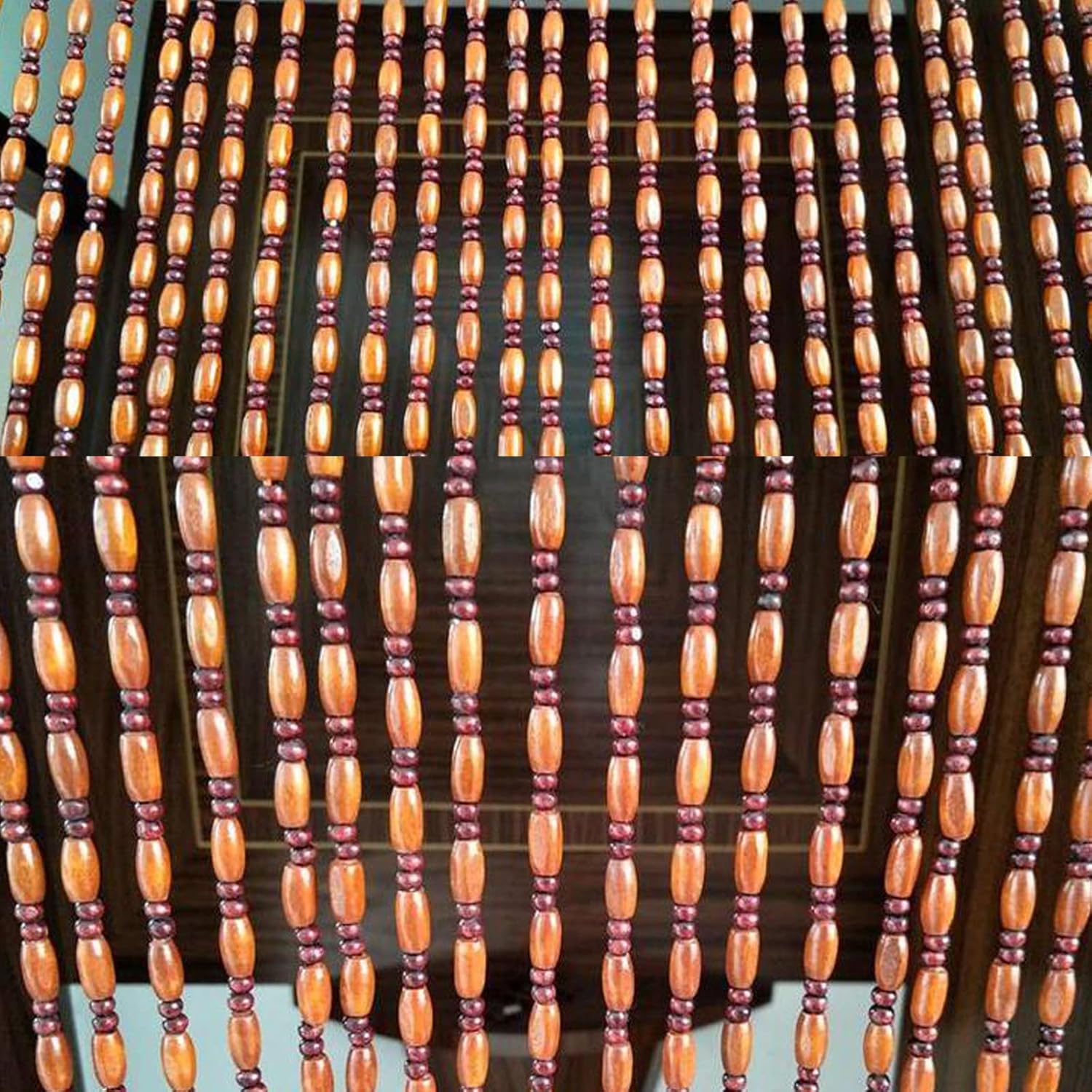Wood Beaded Curtains for Bedroom Kitchen Door Divider