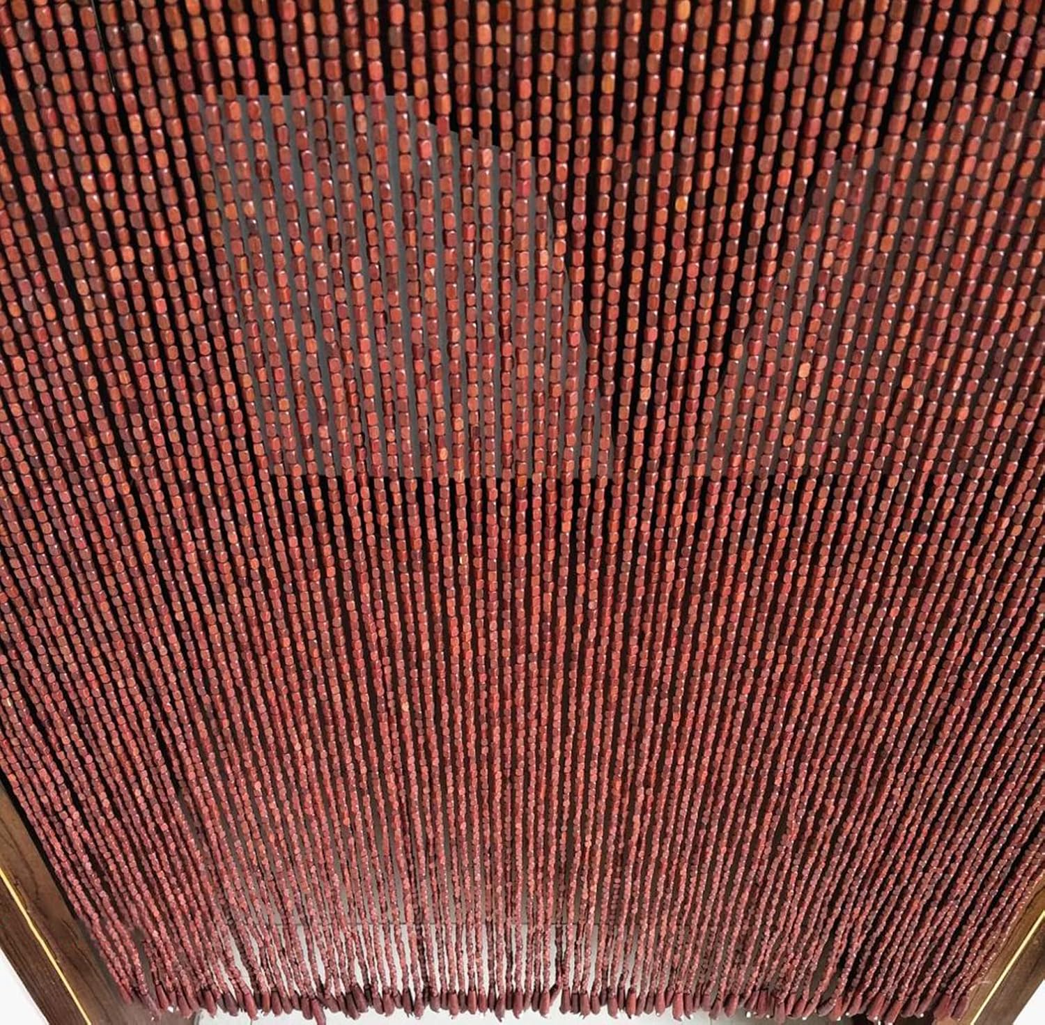 Natural Bamboo Beaded Curtain for Doorways and Decor