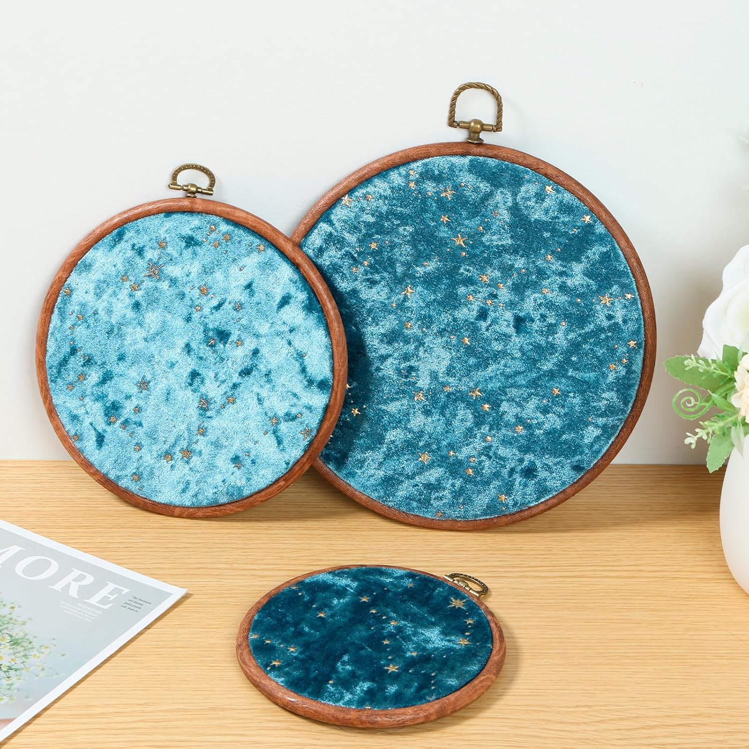 3Pcs Corduroy Pin Display Board Vintage Brooch Holder