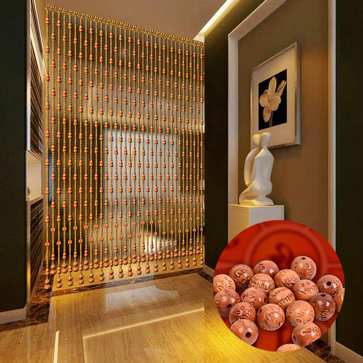 Wooden Bead Curtain for Doors and Windows