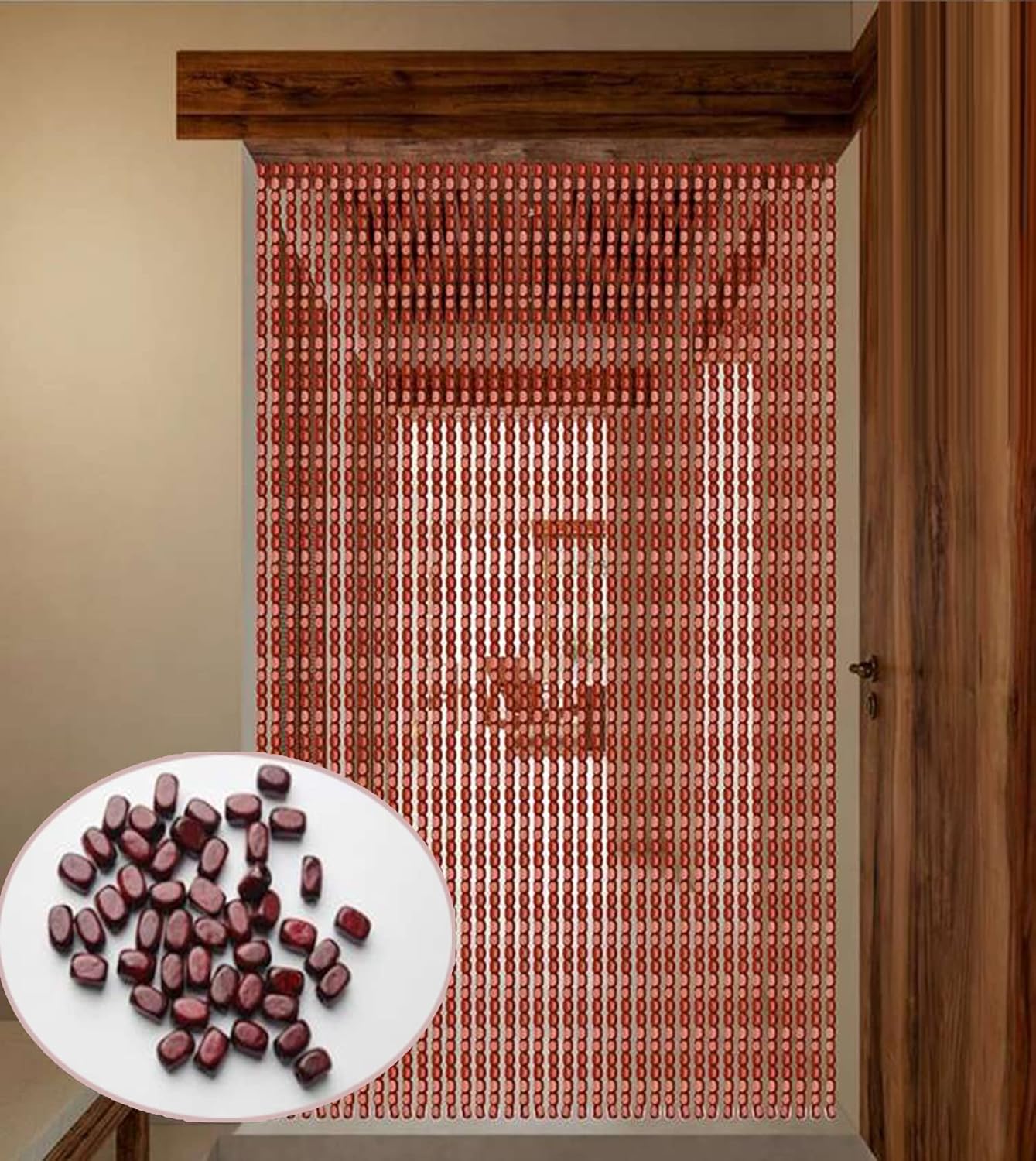 Handmade Bamboo Bead Door Curtain for Privacy