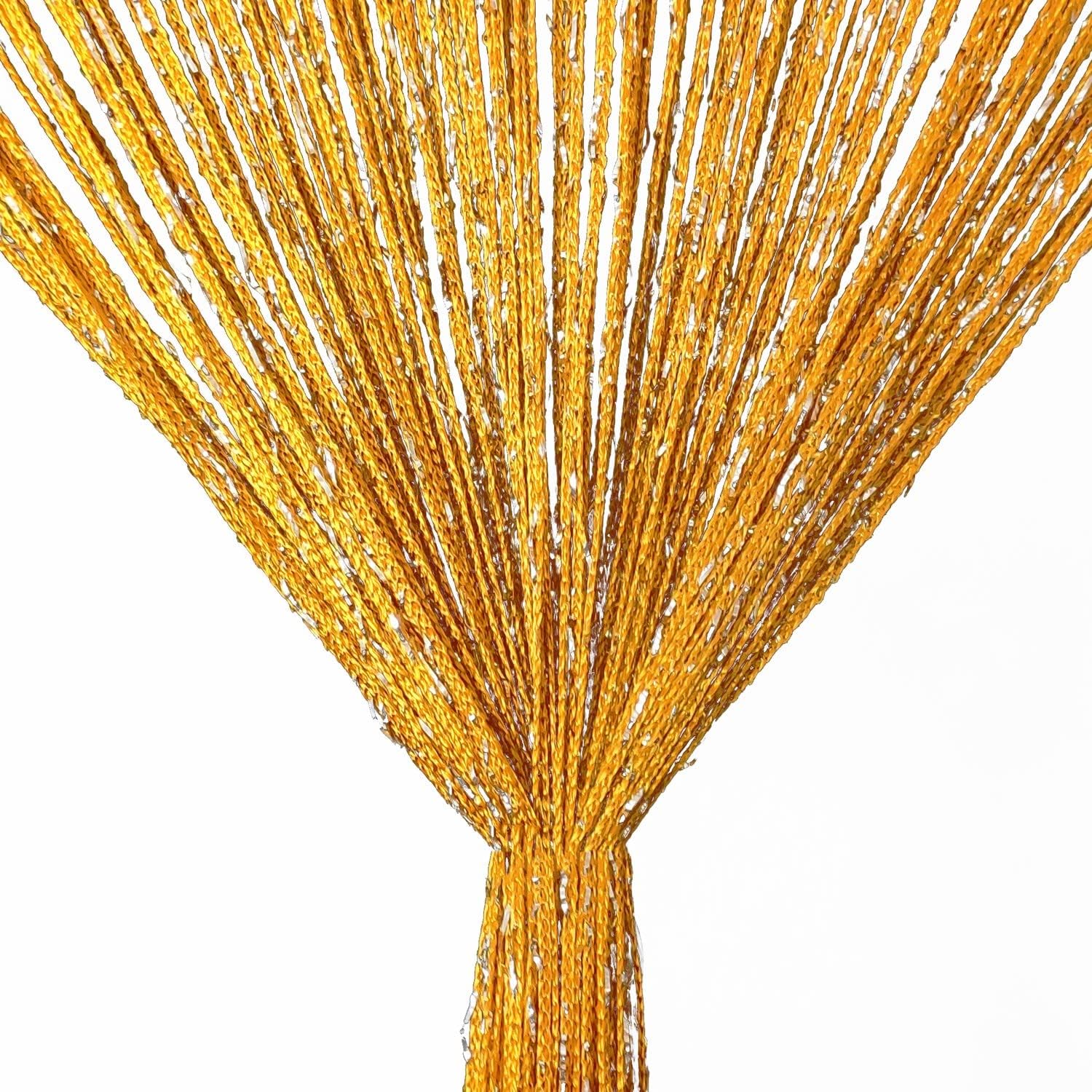 Gold Beaded Curtain for Doorway and Room Divider