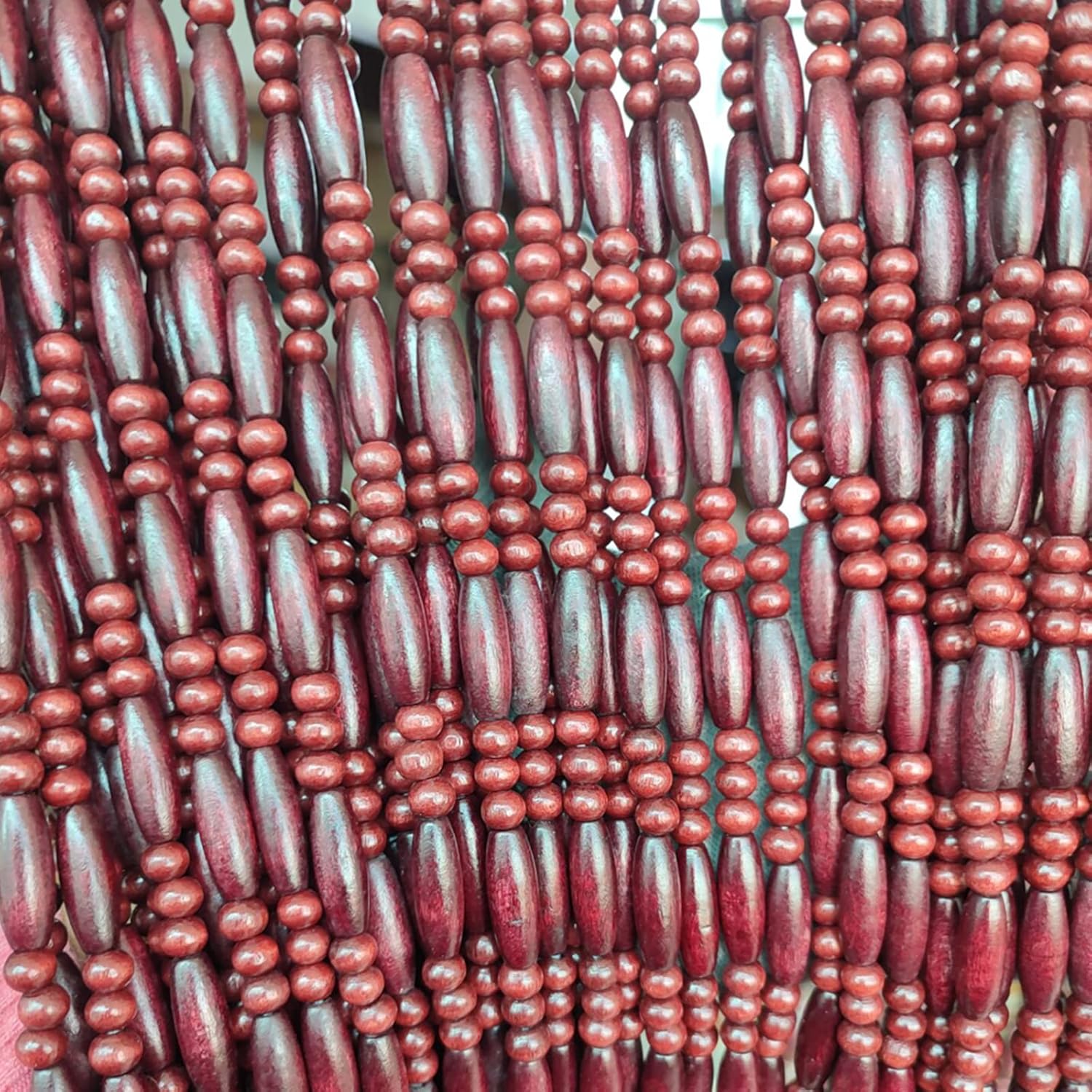 Natural Wooden Beaded Door Curtain for Home