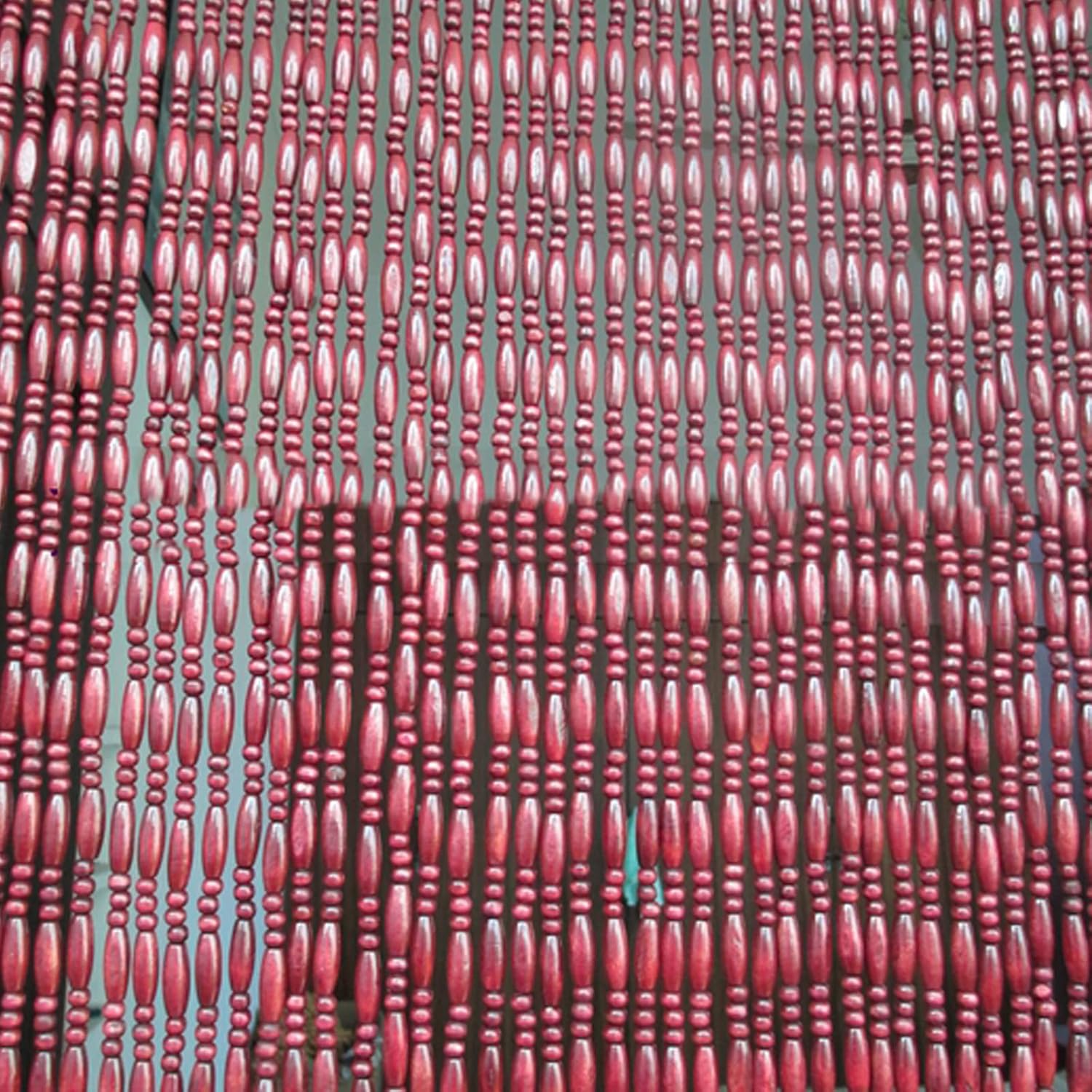 Natural Wooden Beaded Door Curtain for Home