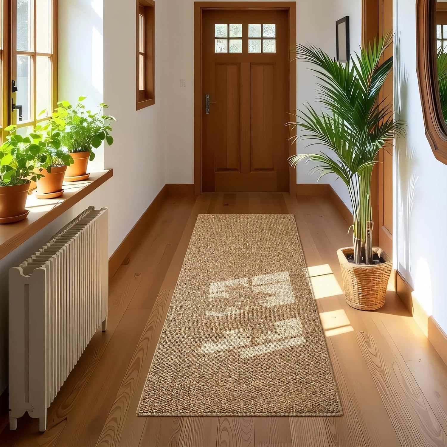 Softlife Hallway Runner Rug 2x6 ft Brown