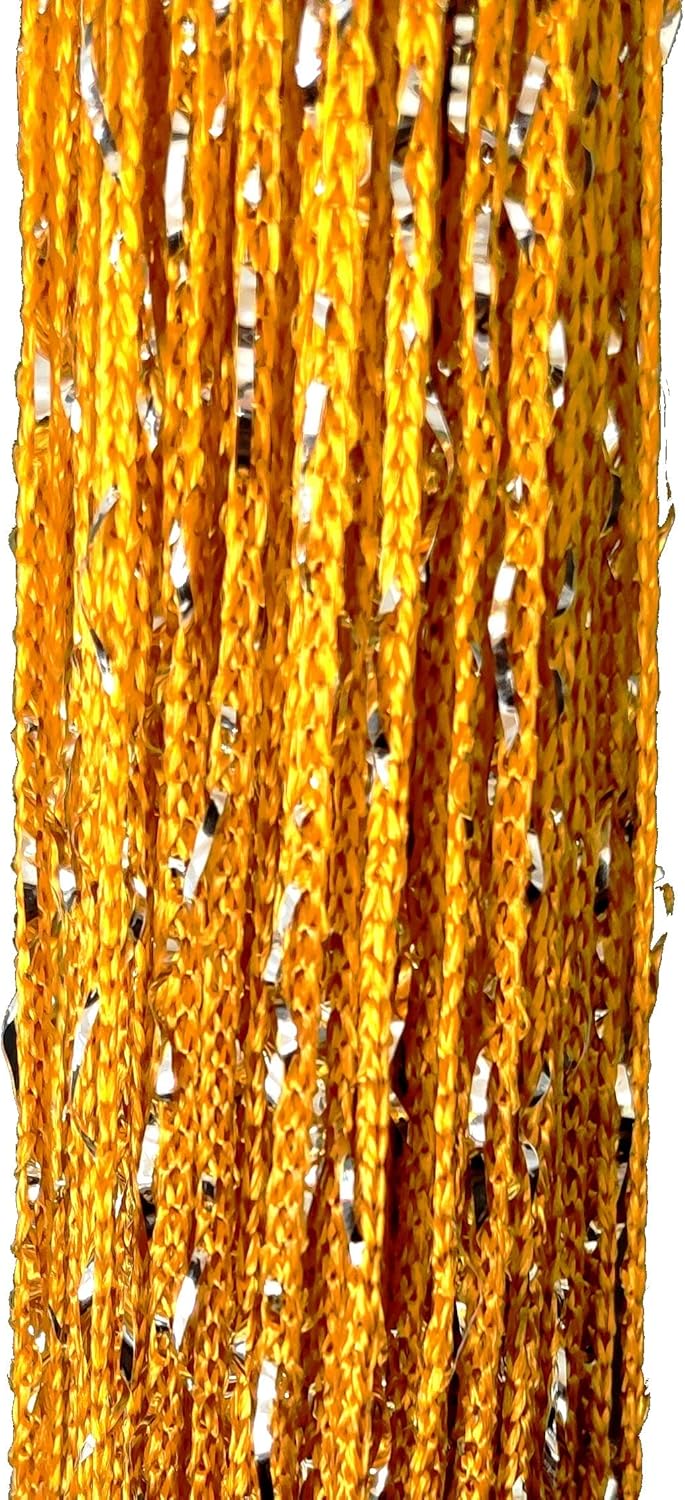 Gold Beaded Curtain for Doorway and Room Divider