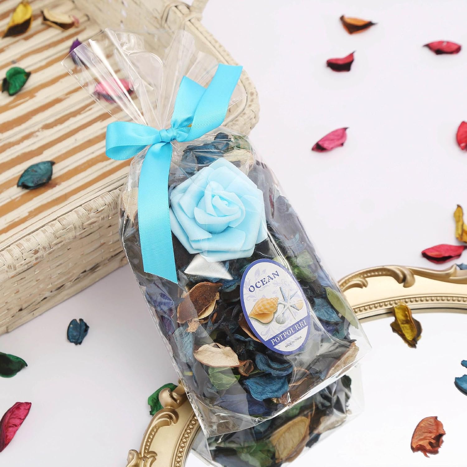 BOTIDE Potpourri Bags with Petals 2 Bags10oz Royal Ocean