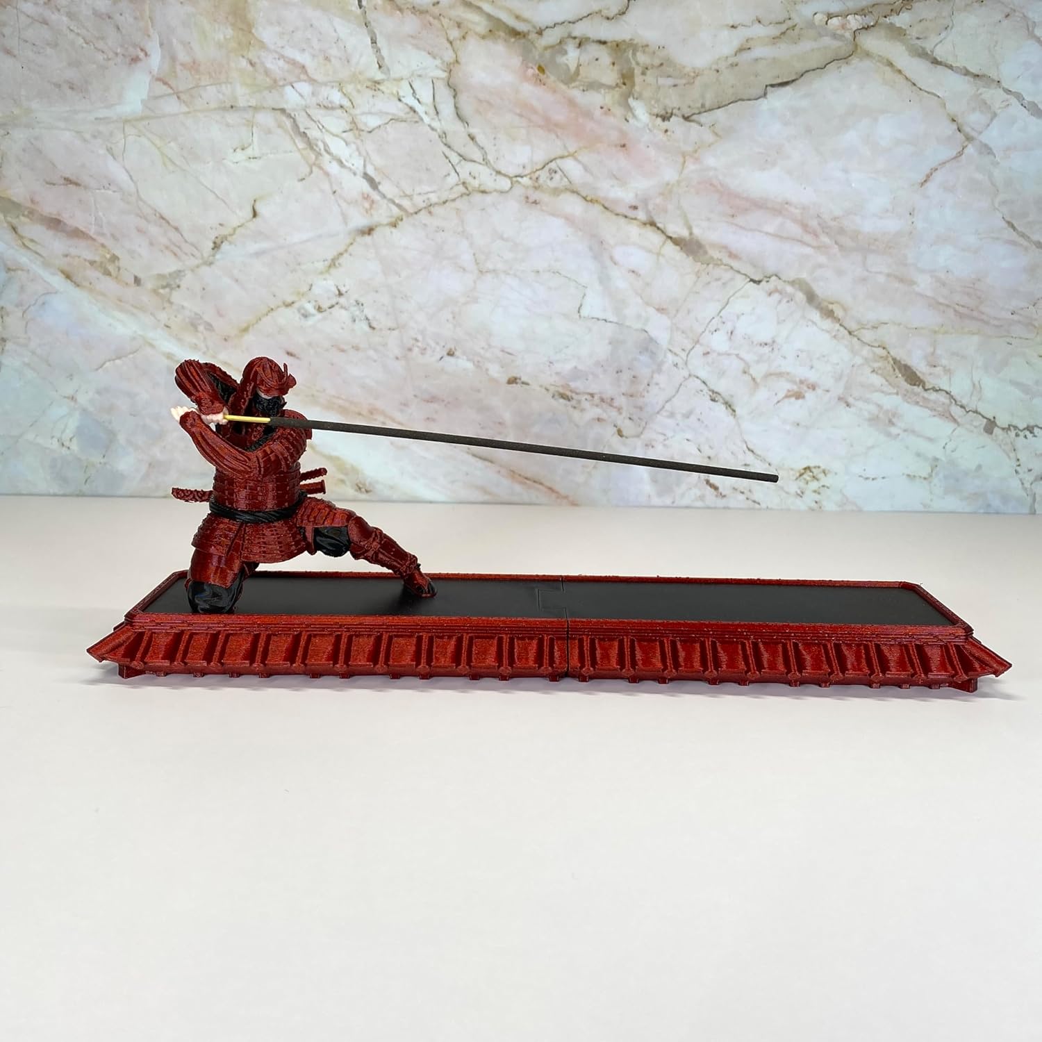 Japanese Samurai Incense Holder with Storage Box