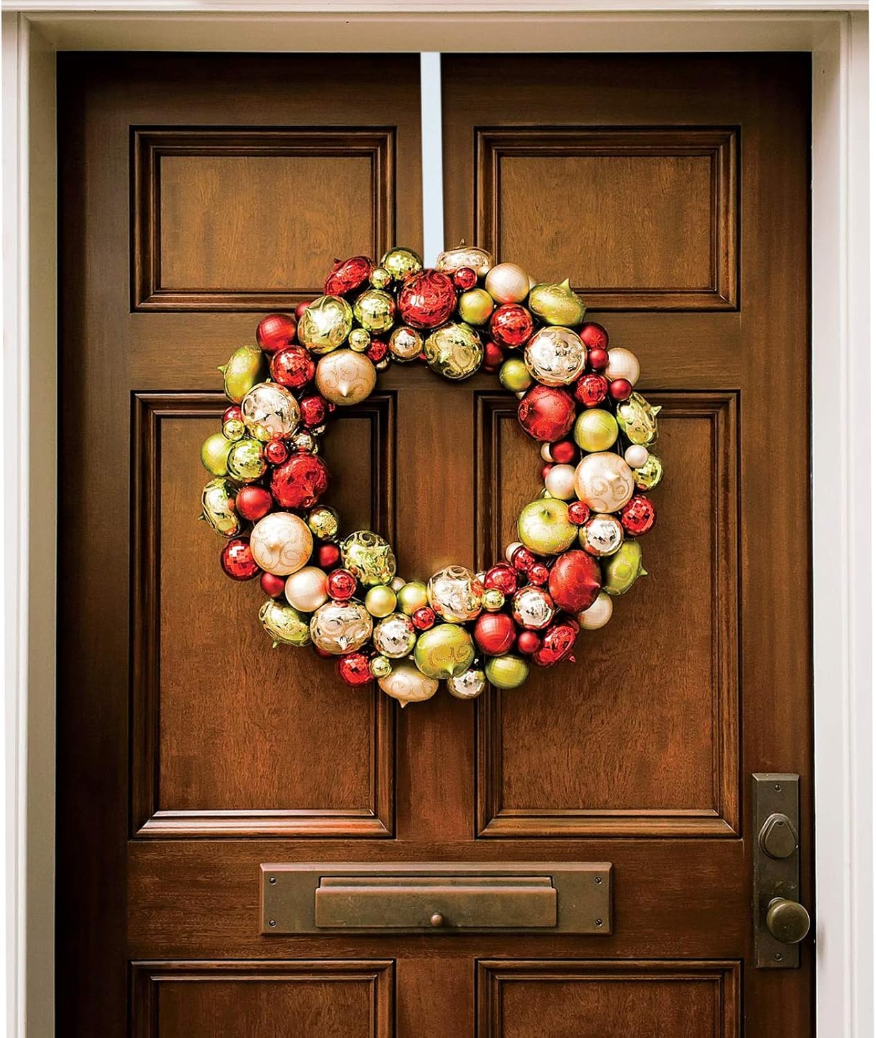 AnapoliZ 15 Inch White Wreath Door Hanger