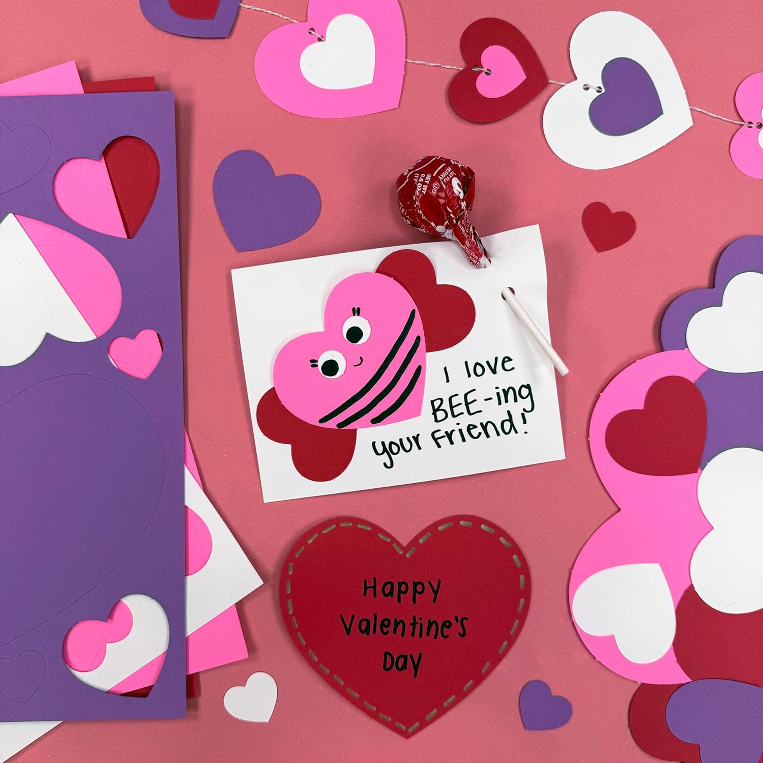 FreshCut Crafts 240 Heart Cutouts for Valentine Crafts