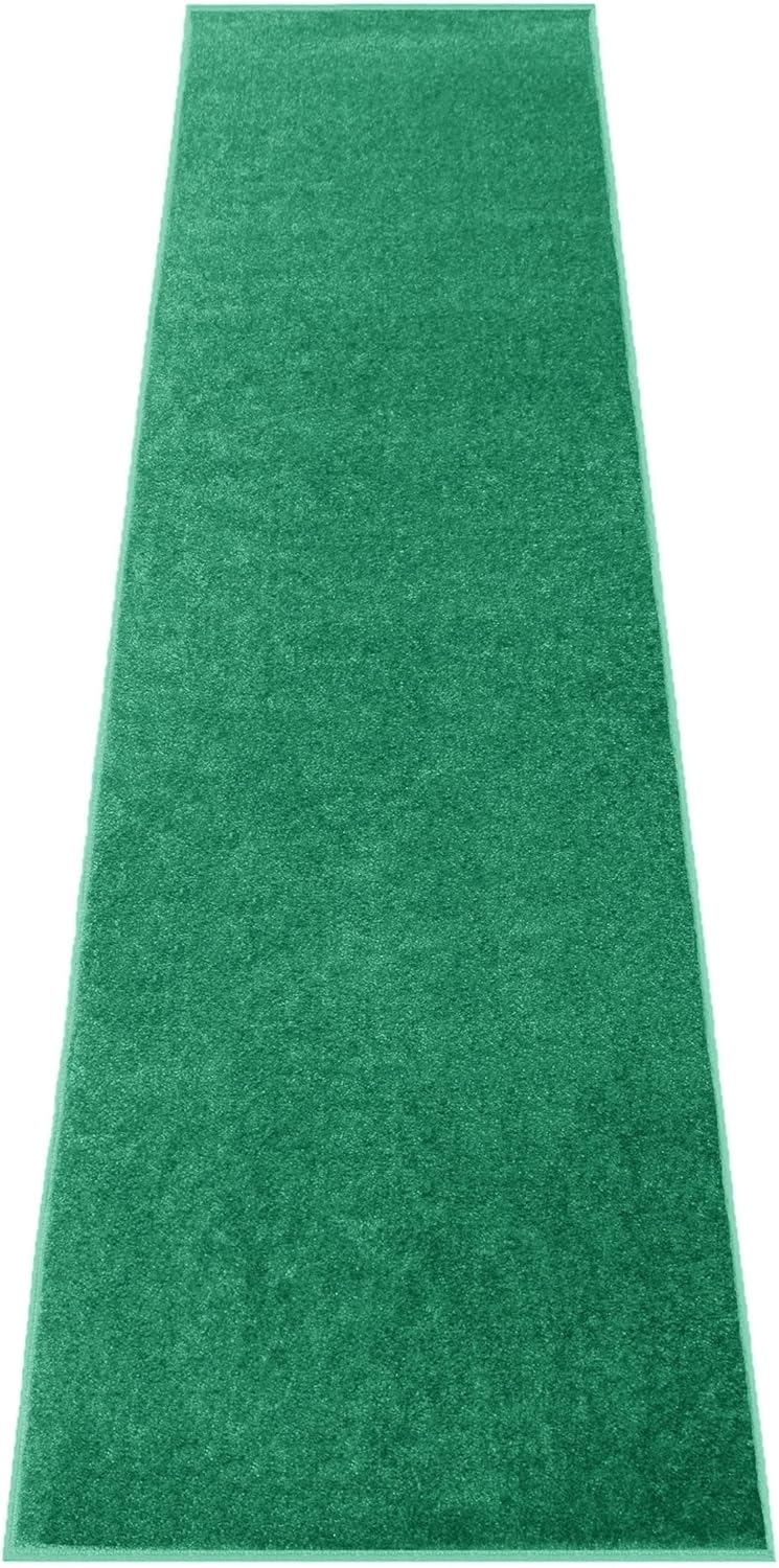 Elegant Plush Pile Event Carpet Aisle Runner - Green