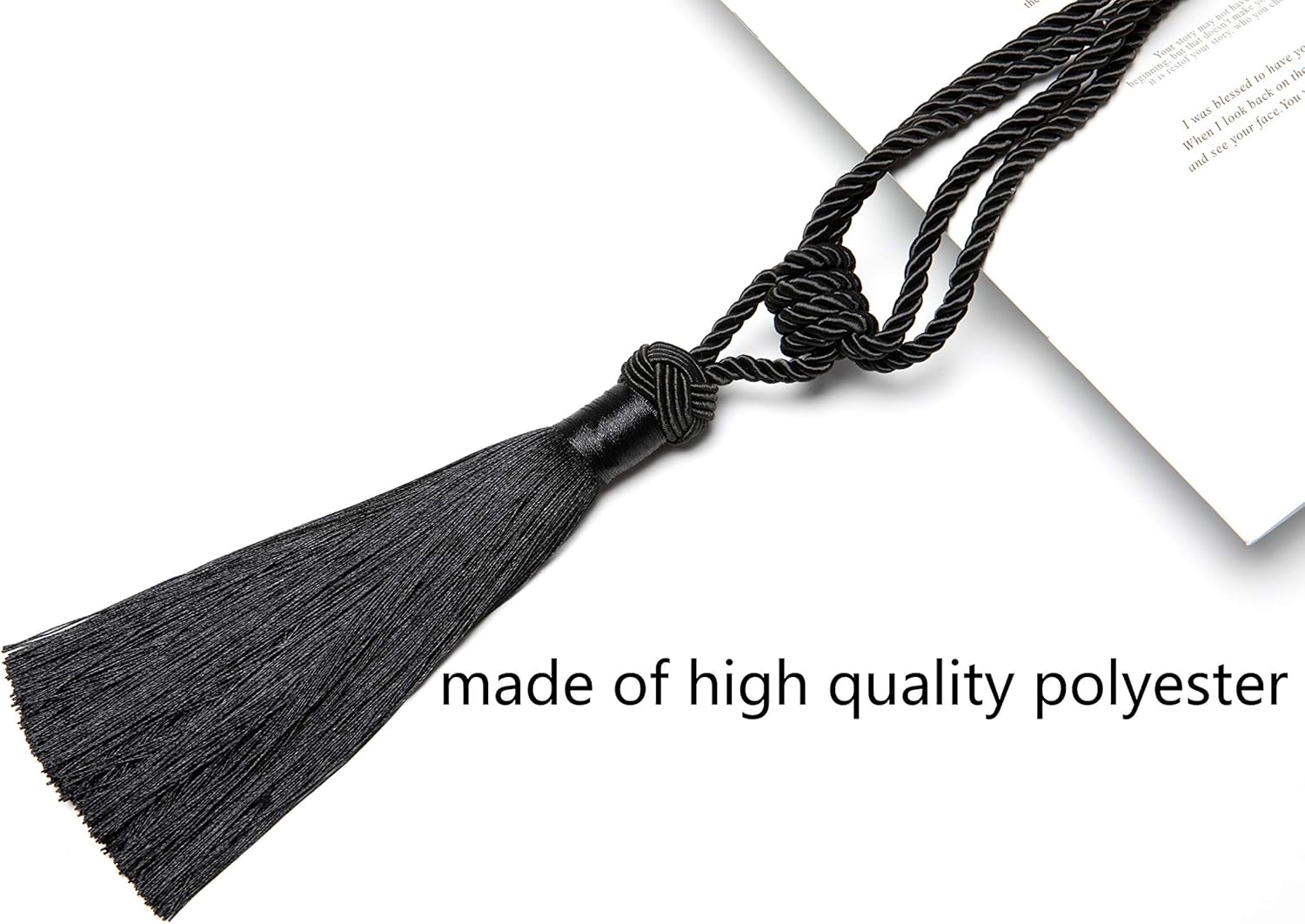 BEL AVENIR Curtain Tiebacks 2 Pack Black Holdbacks