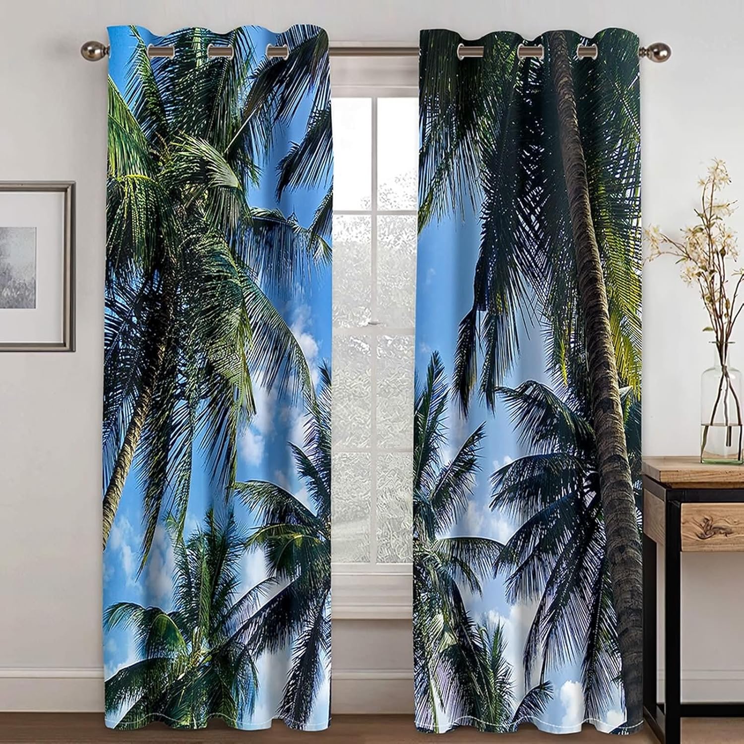 Homxi 2 Panel Blackout Curtains Set for Bedroom