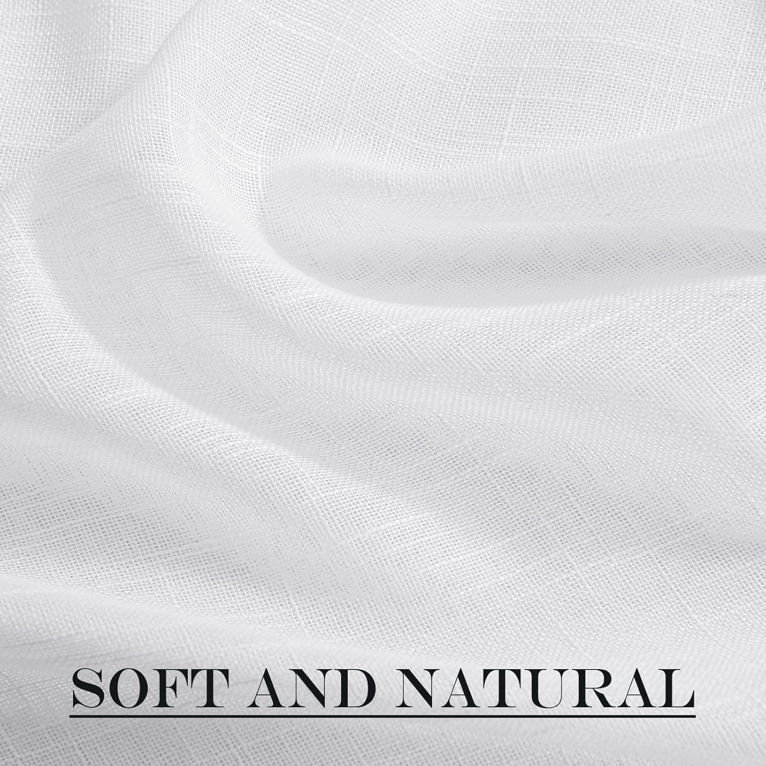 NICETOWN Sidelight Sheer Door Curtain - 26 x 50 Inch White
