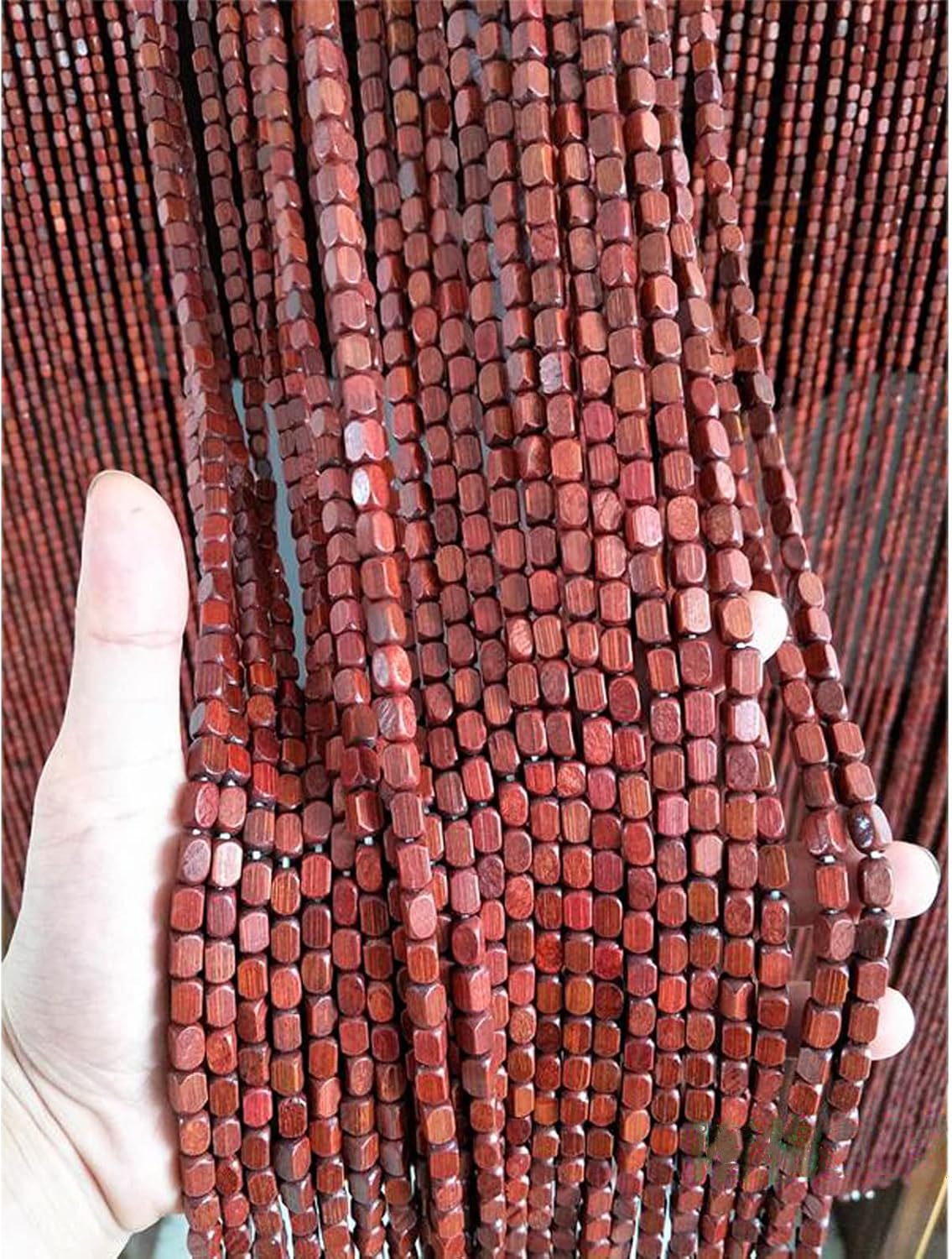 Bamboo Beaded Curtain for Doorway Room Divider with Fittings