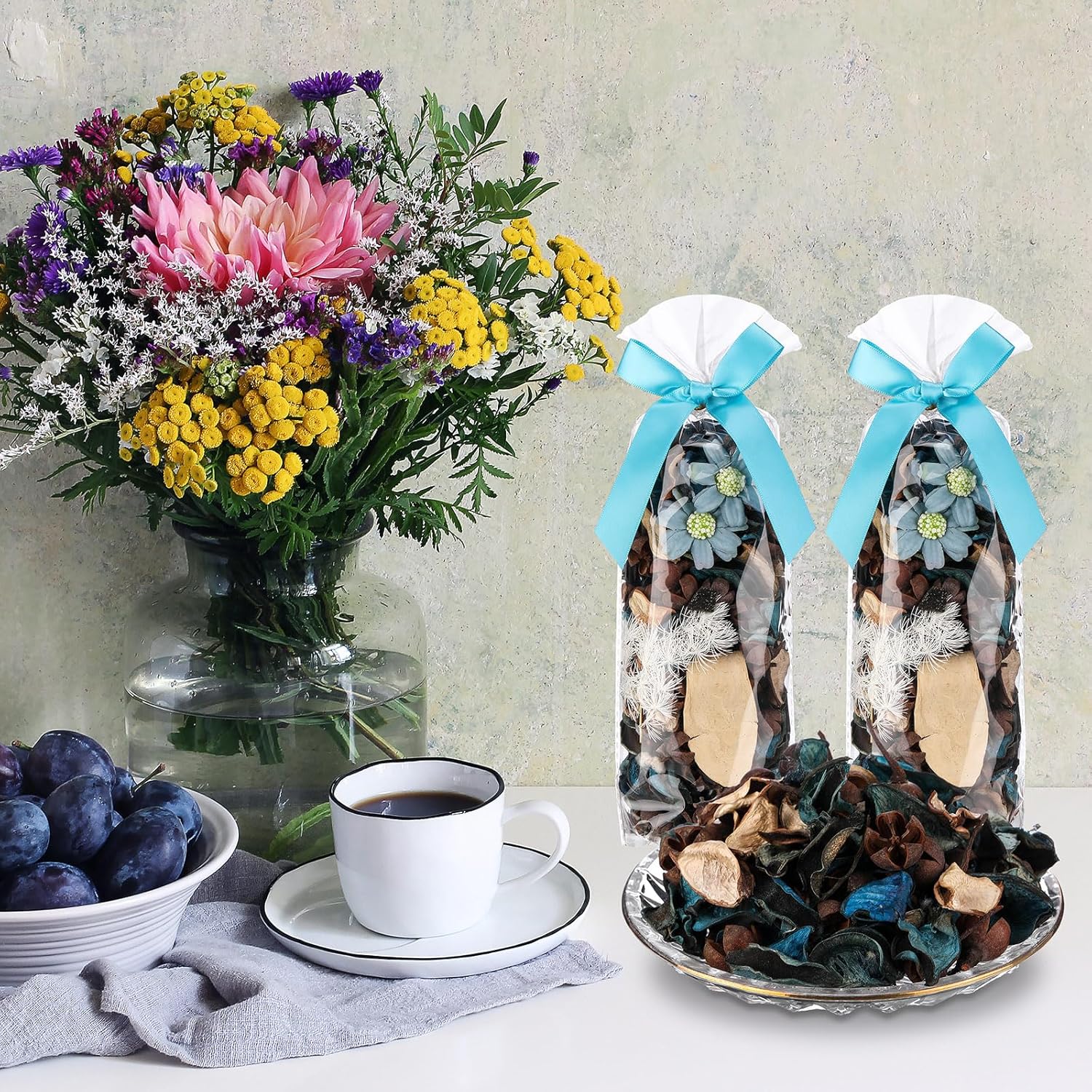 Nuanchu Rose Scented Potpourri Bowl Filler Set