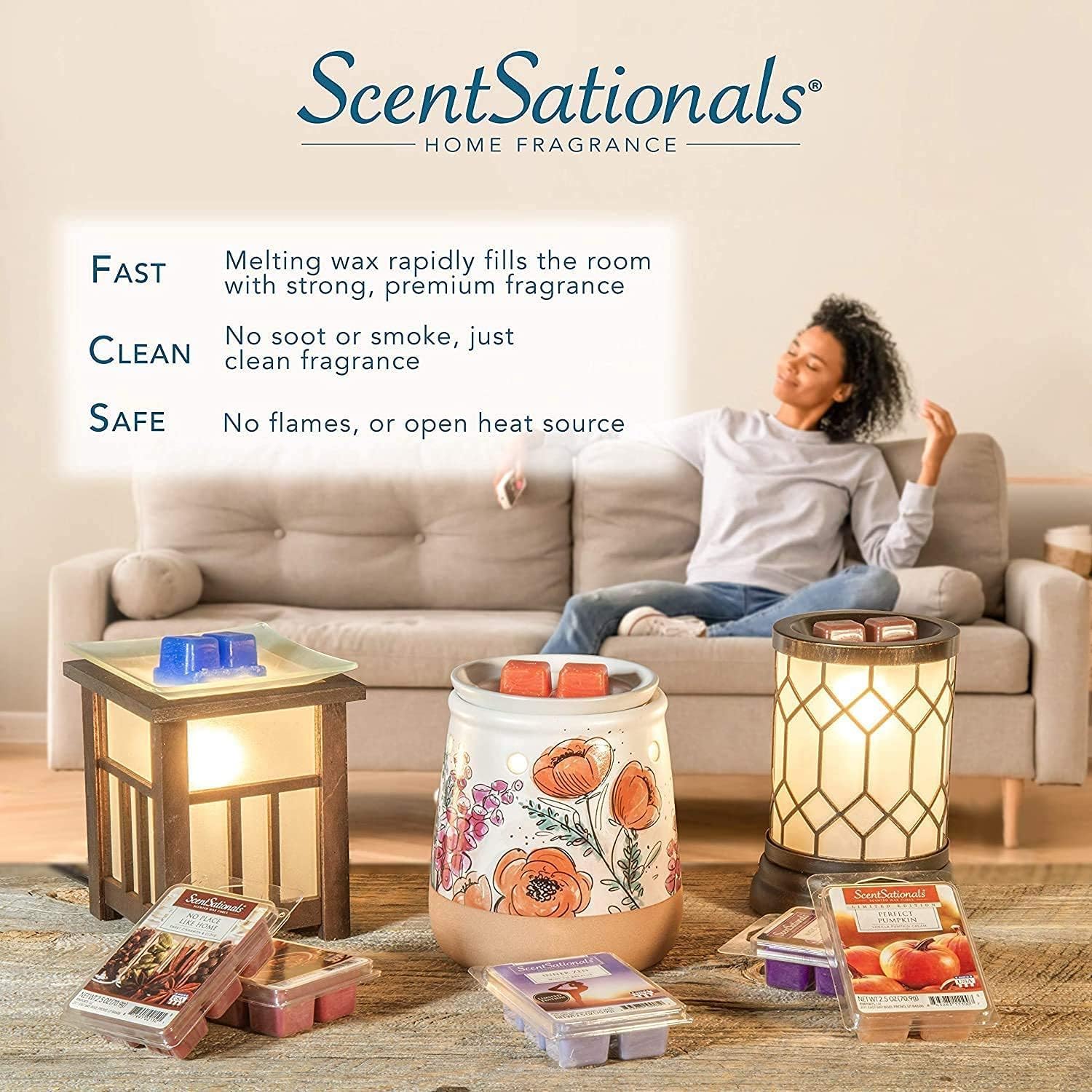 Scentsationals Wax Melts Cinnamon Apples 24-Cubes 10oz