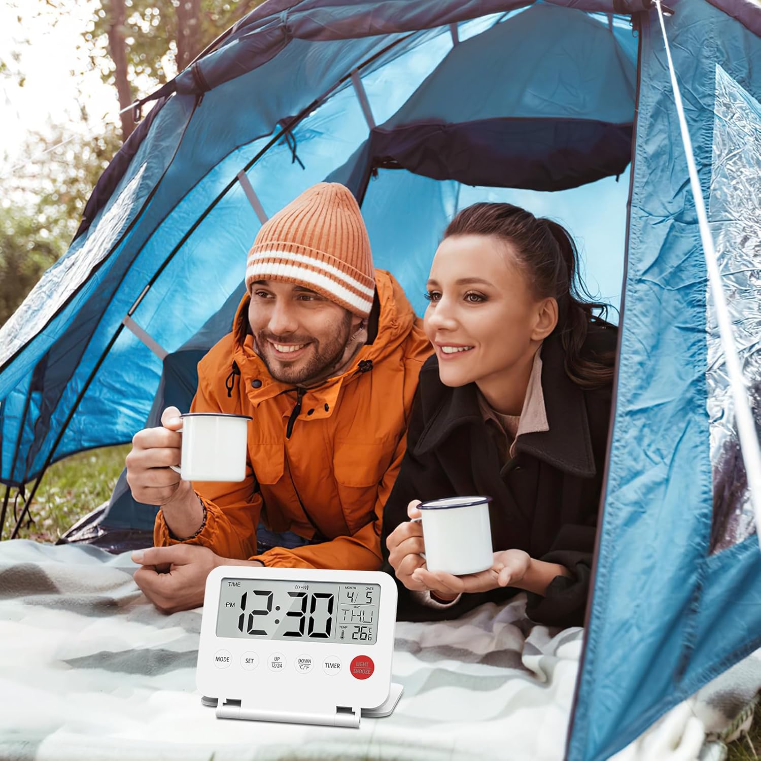Ankilo Digital Travel Alarm Clock with Temperature and Countdown Timer
