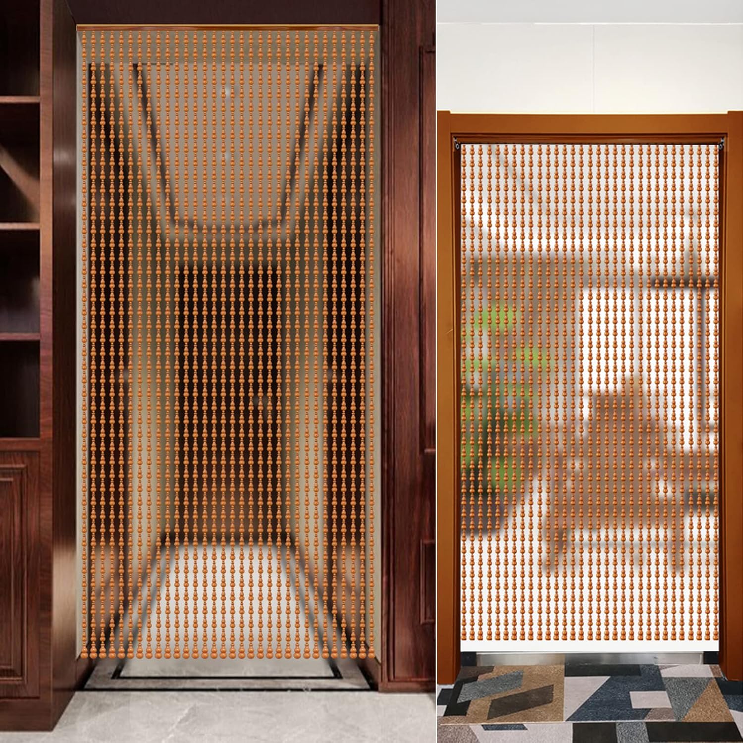 KDDEON Wooden Bead Curtain for Home Decor