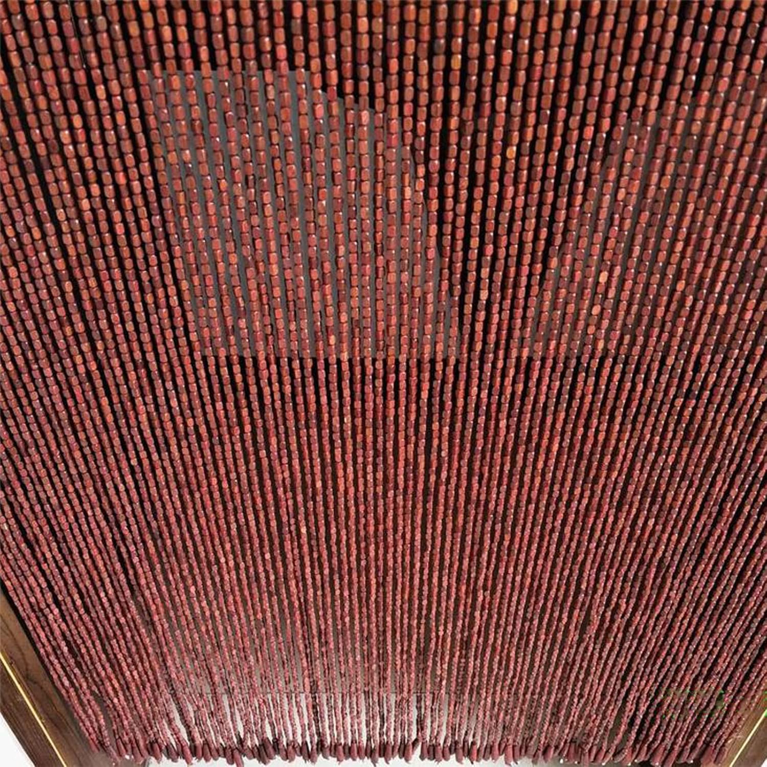 Bamboo Beaded Curtain for Doorway Room Divider with Fittings
