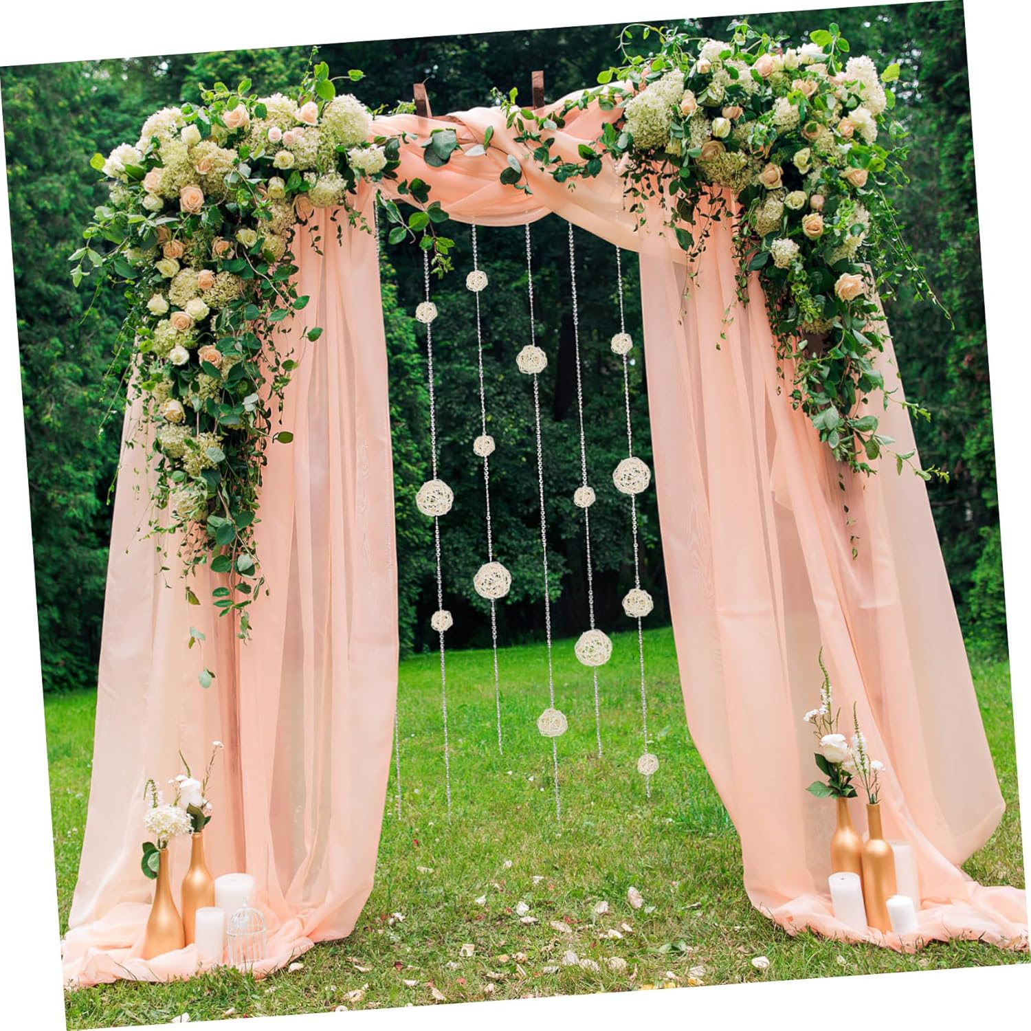 15Pcs White Rattan Ball Decorations for Wedding and Christmas