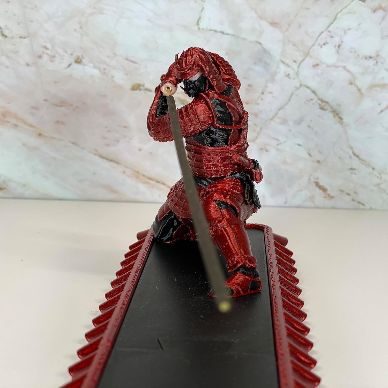 Japanese Samurai Incense Holder with Storage Box