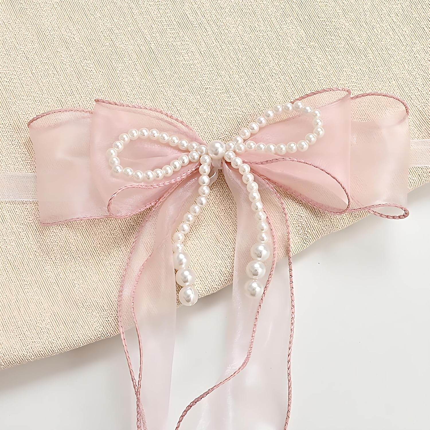 Turbokey Bowknot Curtain Tieback Set Pink