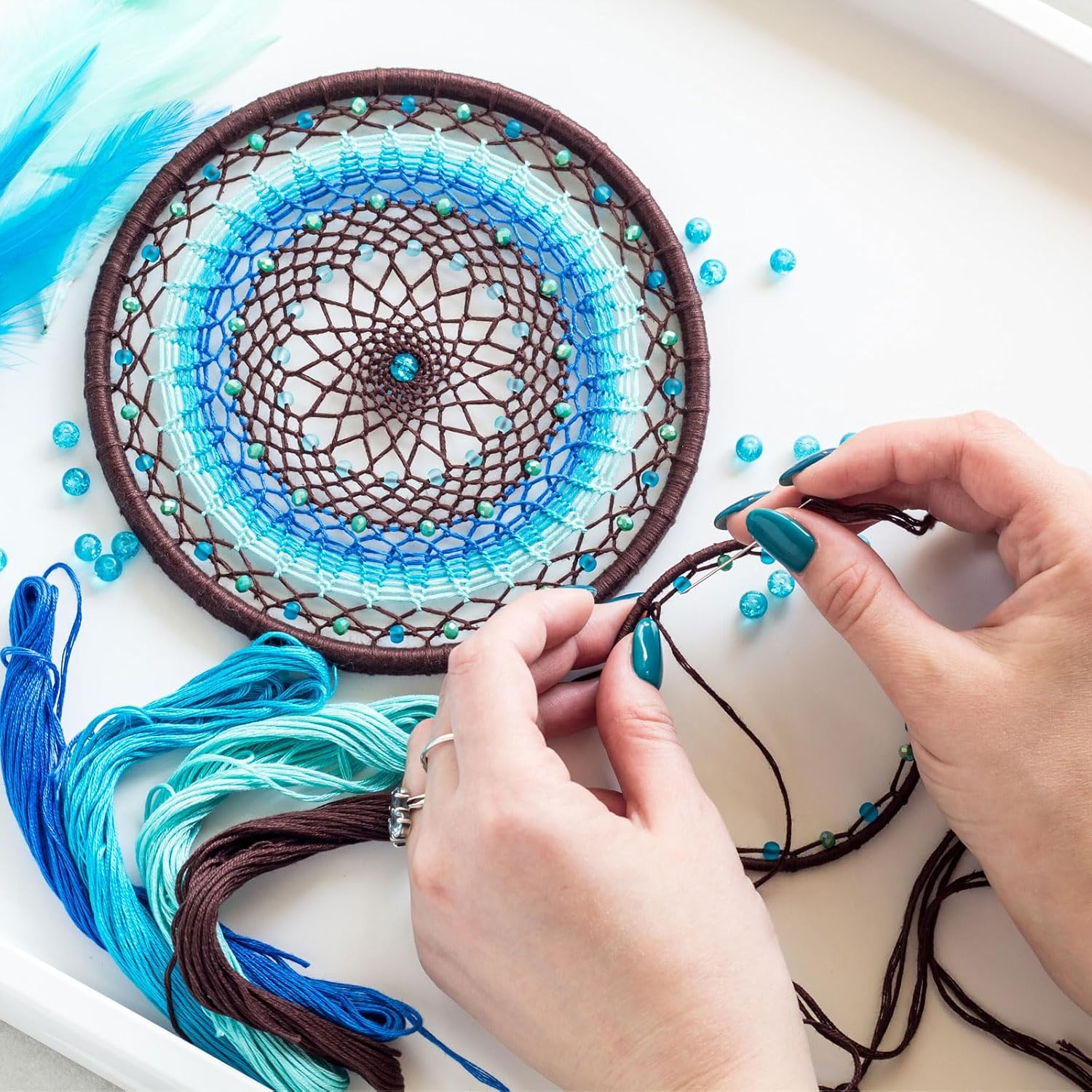 PATIKIL DIY Dream Catcher Kit Purple Style 3