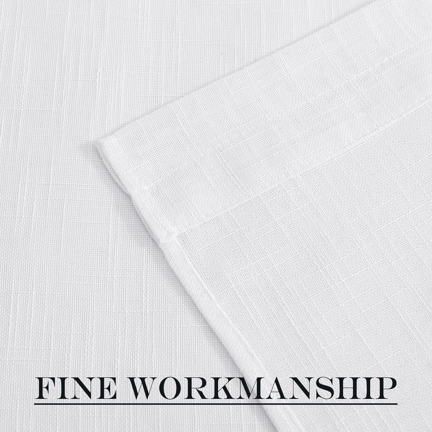 NICETOWN Sidelight Sheer Door Curtain - 26 x 50 Inch White