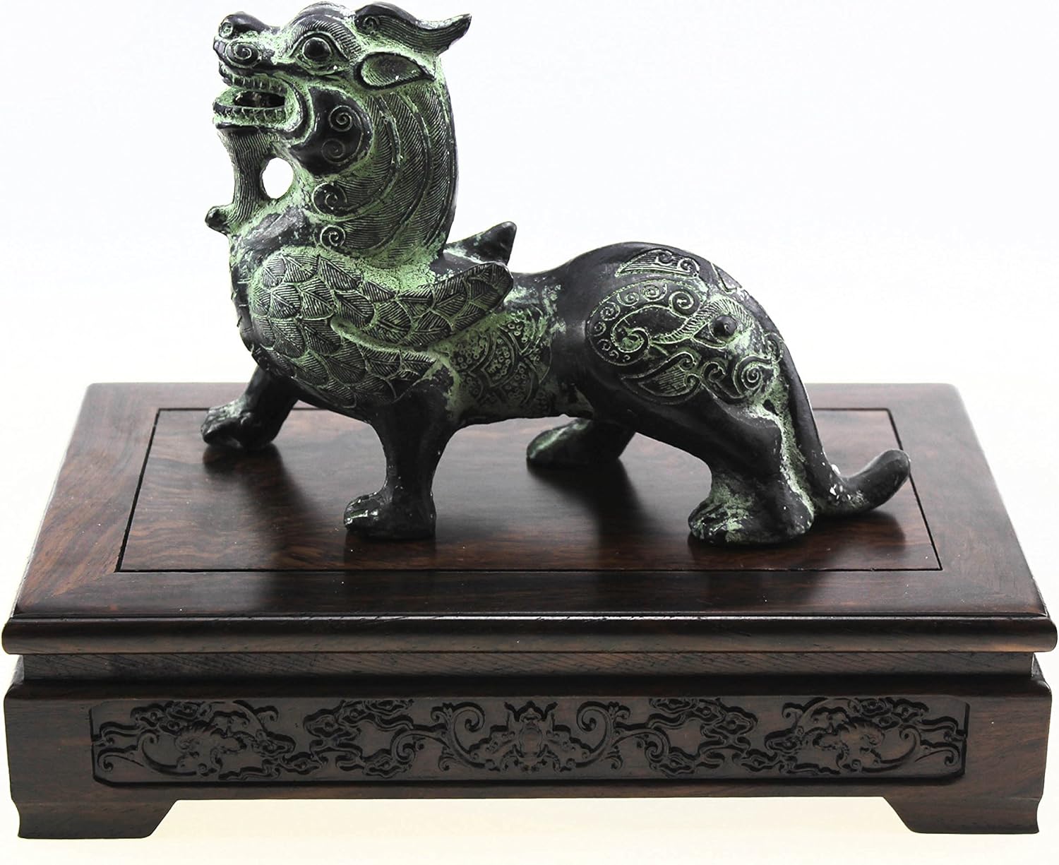Oriental Style Rosewood Mahogany Pedestal Display Stand