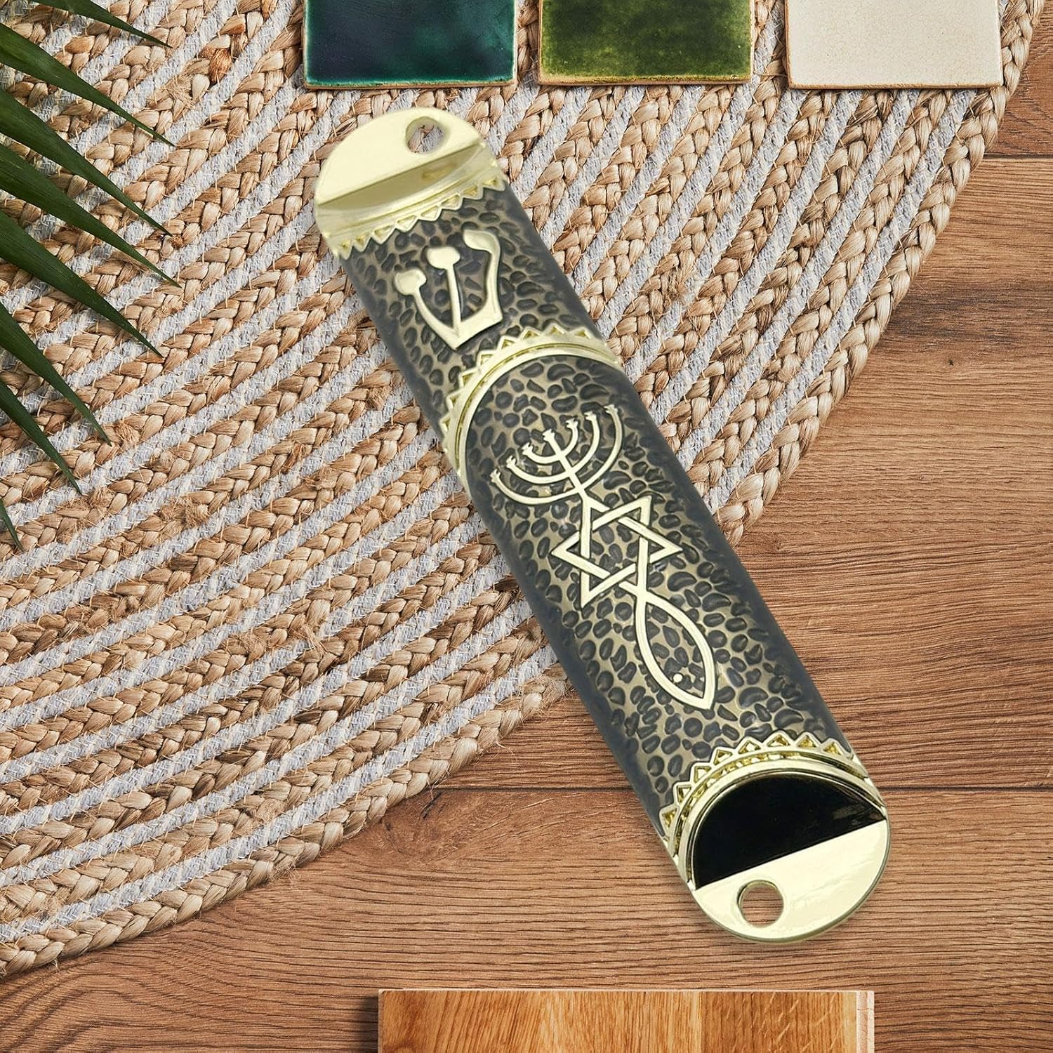 Stylish Mezuzah Case for Home Blessings and Protection Black 106cm