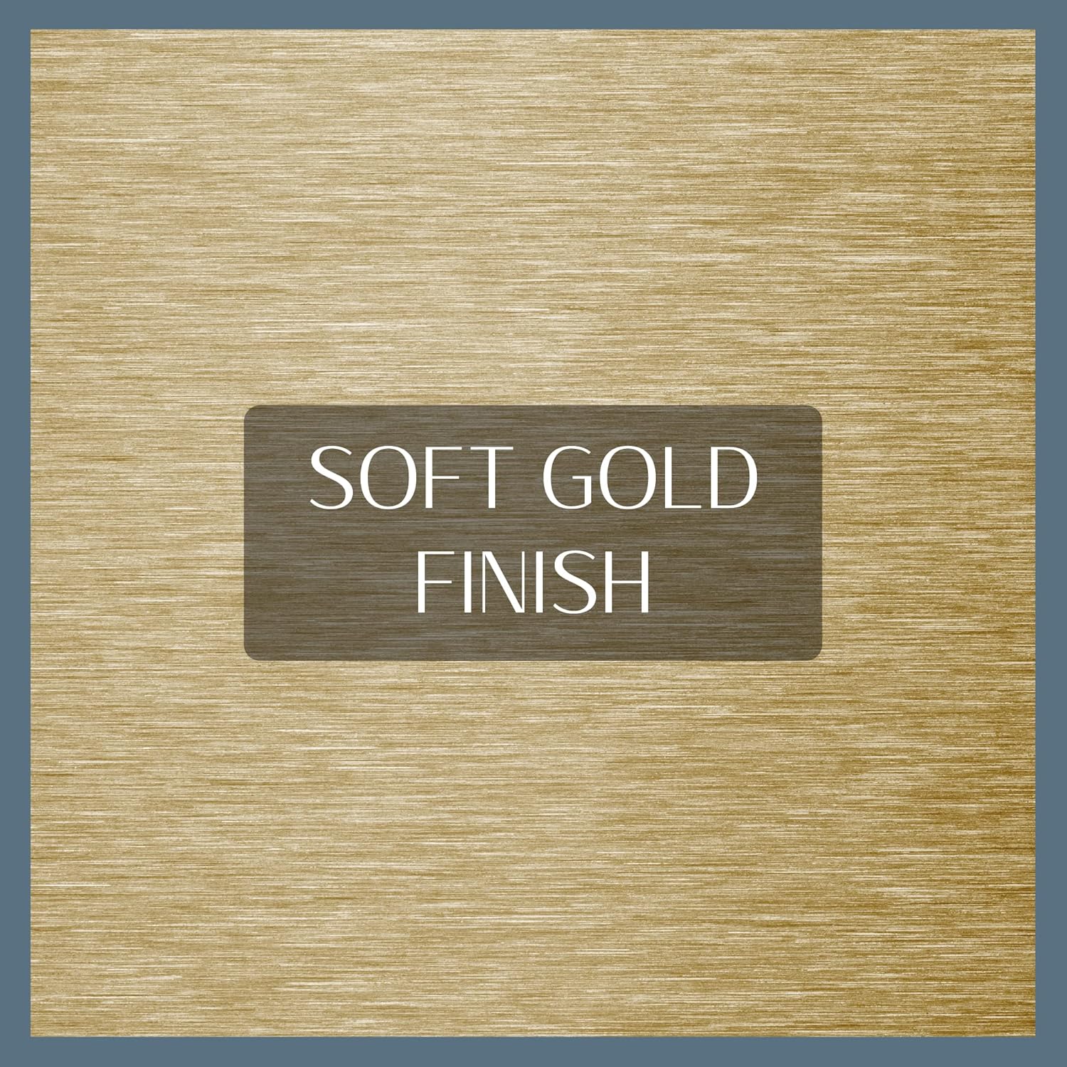 Elrene Florence Single Curtain Rod with Square Finials 1 Inch Diameter Soft Gold 28X48