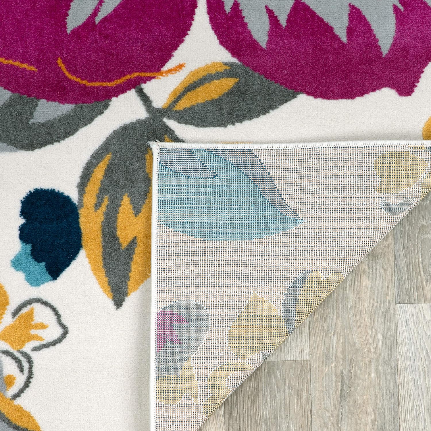 Modern Floral Runner Rug 2 x 7 Multi