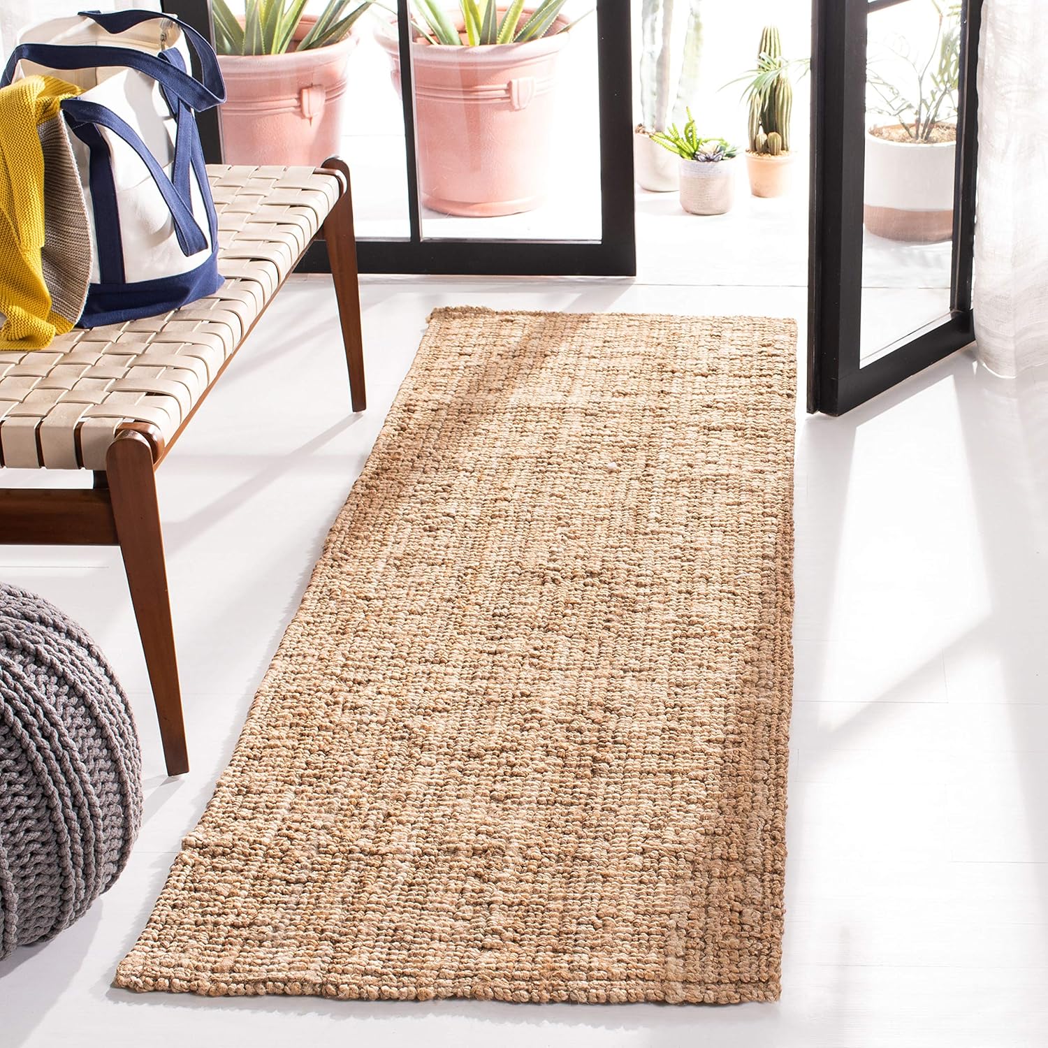 SAFAVIEH Natural Fiber Runner Rug 23 x 9 Beige