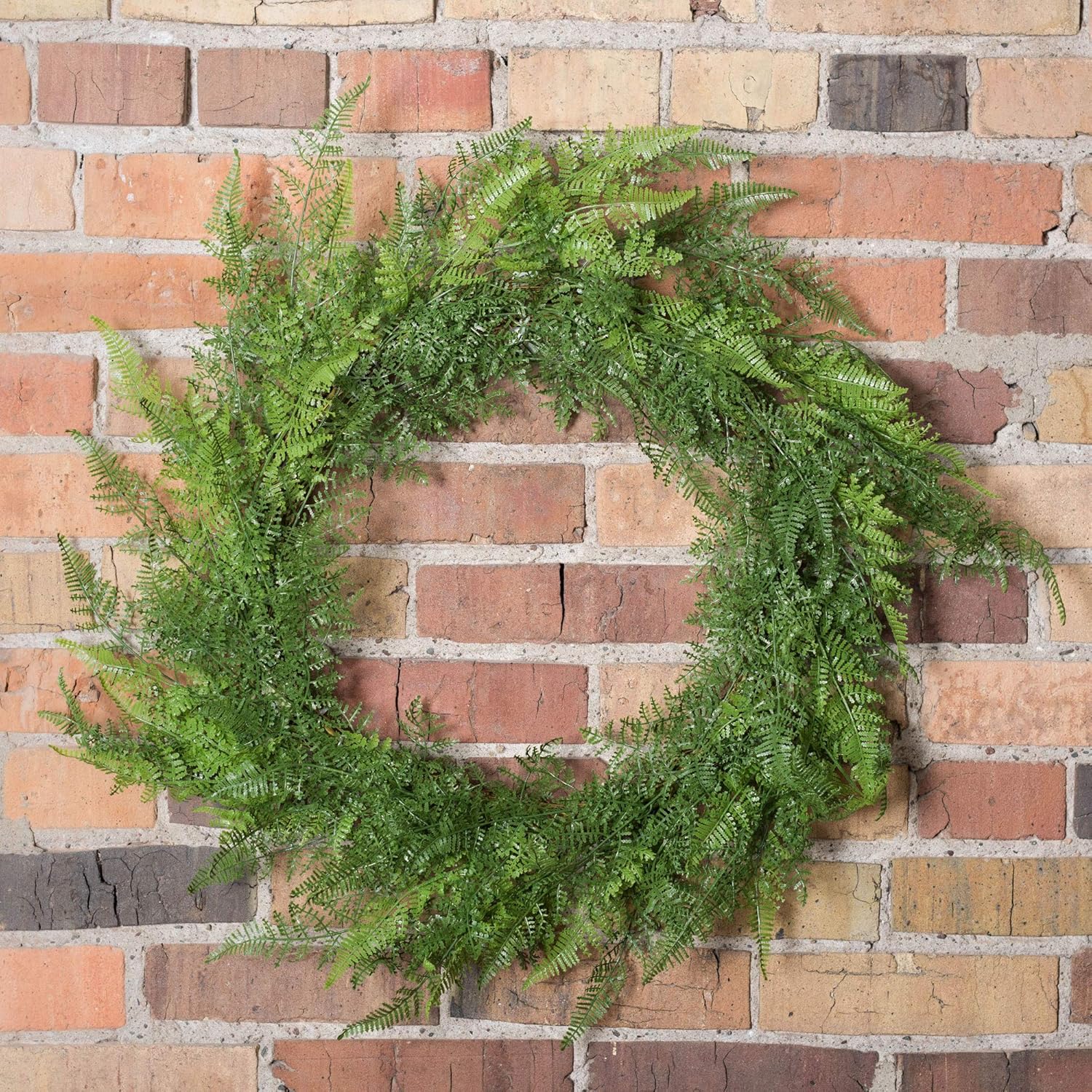 Vickerman 30 Inch Artificial Green Lace Fern Wreath