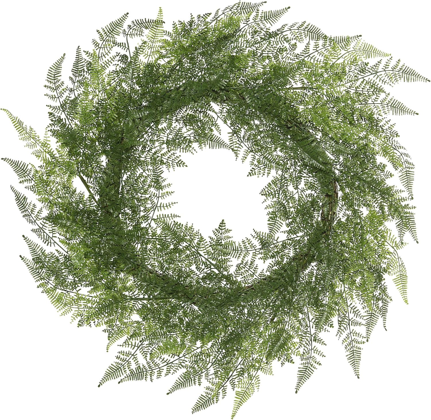 Vickerman 30 Inch Artificial Green Lace Fern Wreath